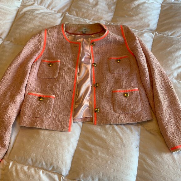 J. Crew Jackets & Blazers - J Crew Pink Tweed Jacket